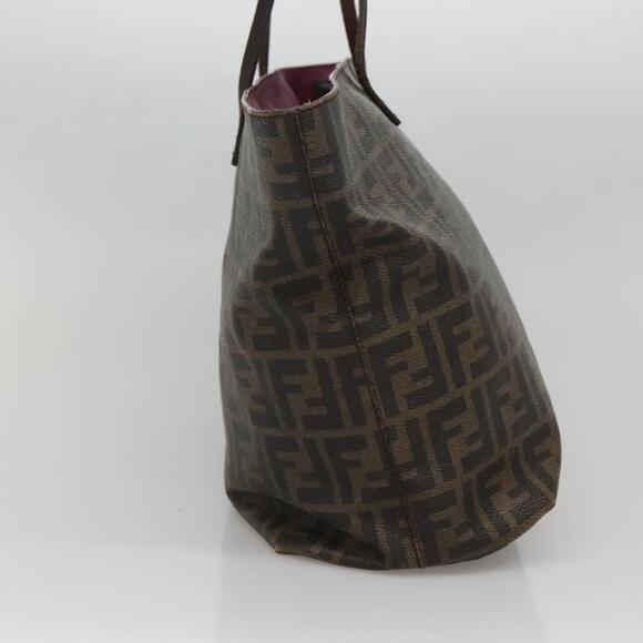 FENDI Zucca Canvas Tote Bag Brown Black - Picture 4 of 12